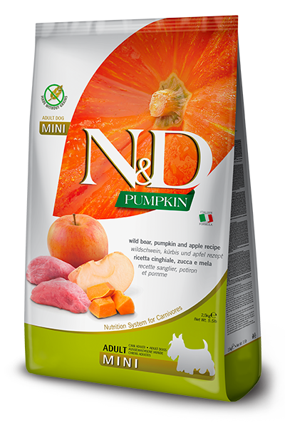 N&D Grain Free Potiron Sanglier & Pomme Adulte Mini